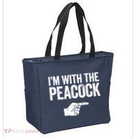 I'm With The Peacock Matching Peacock Shirts Tote Bag thumb 2