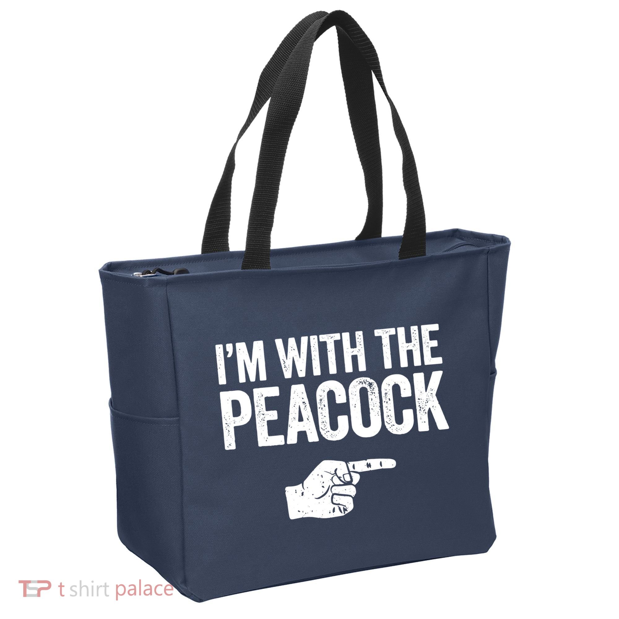 I'm With The Peacock Matching Peacock Shirts Tote Bag