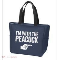 I'm With The Peacock Matching Peacock Shirts Tote Bag thumb 3