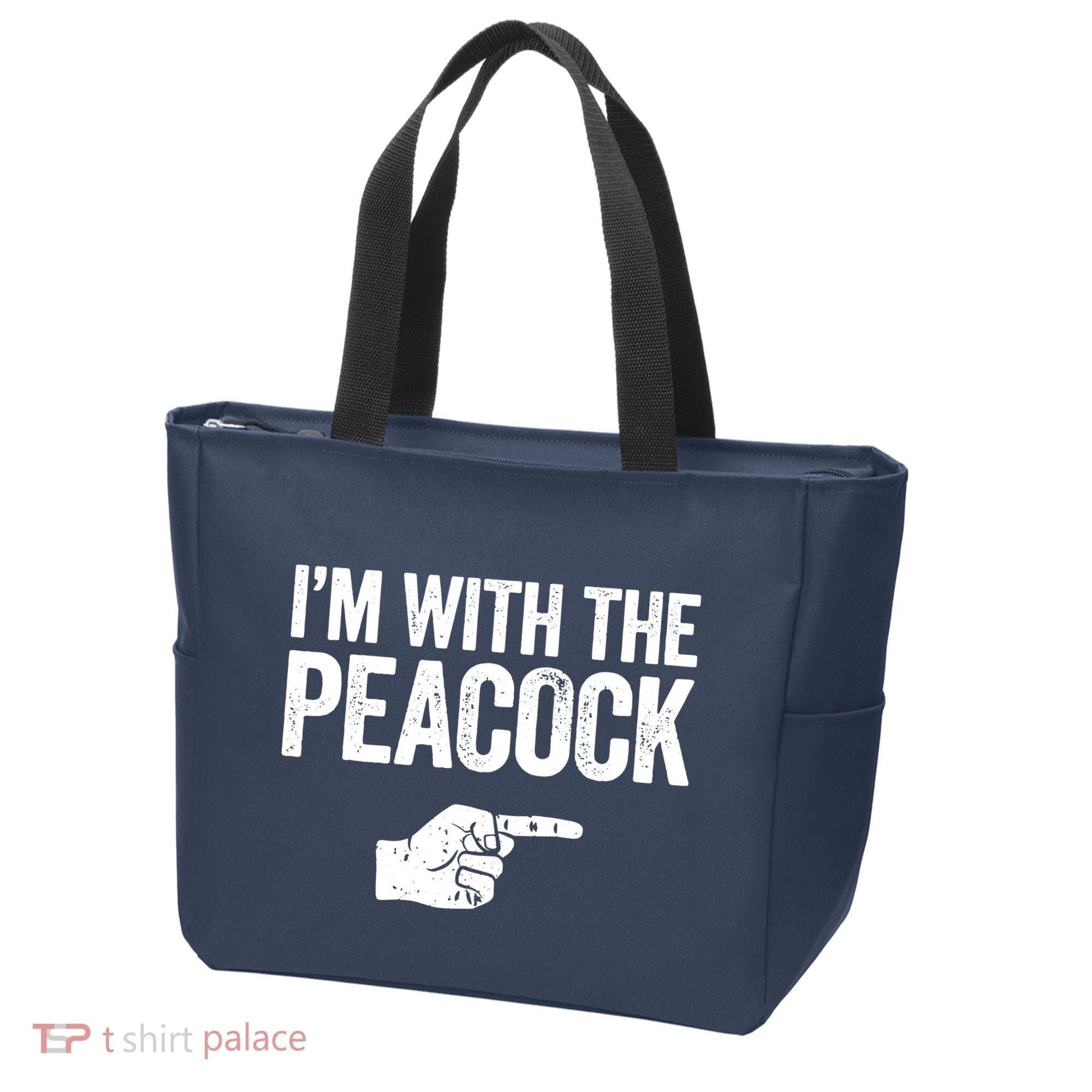 I'm With The Peacock Matching Peacock Shirts Tote Bag