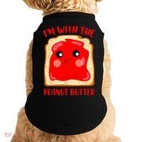 Im With The Peanut Butter Cute Couple Peanut Butter Jelly Doggie Tank thumb 0