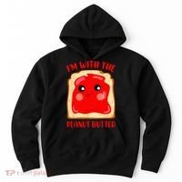 Im With The Peanut Butter Cute Couple Peanut Butter Jelly Hoodie thumb 0