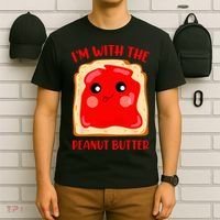 Im With The Peanut Butter Cute Couple Peanut Butter Jelly T-Shirt thumb 6