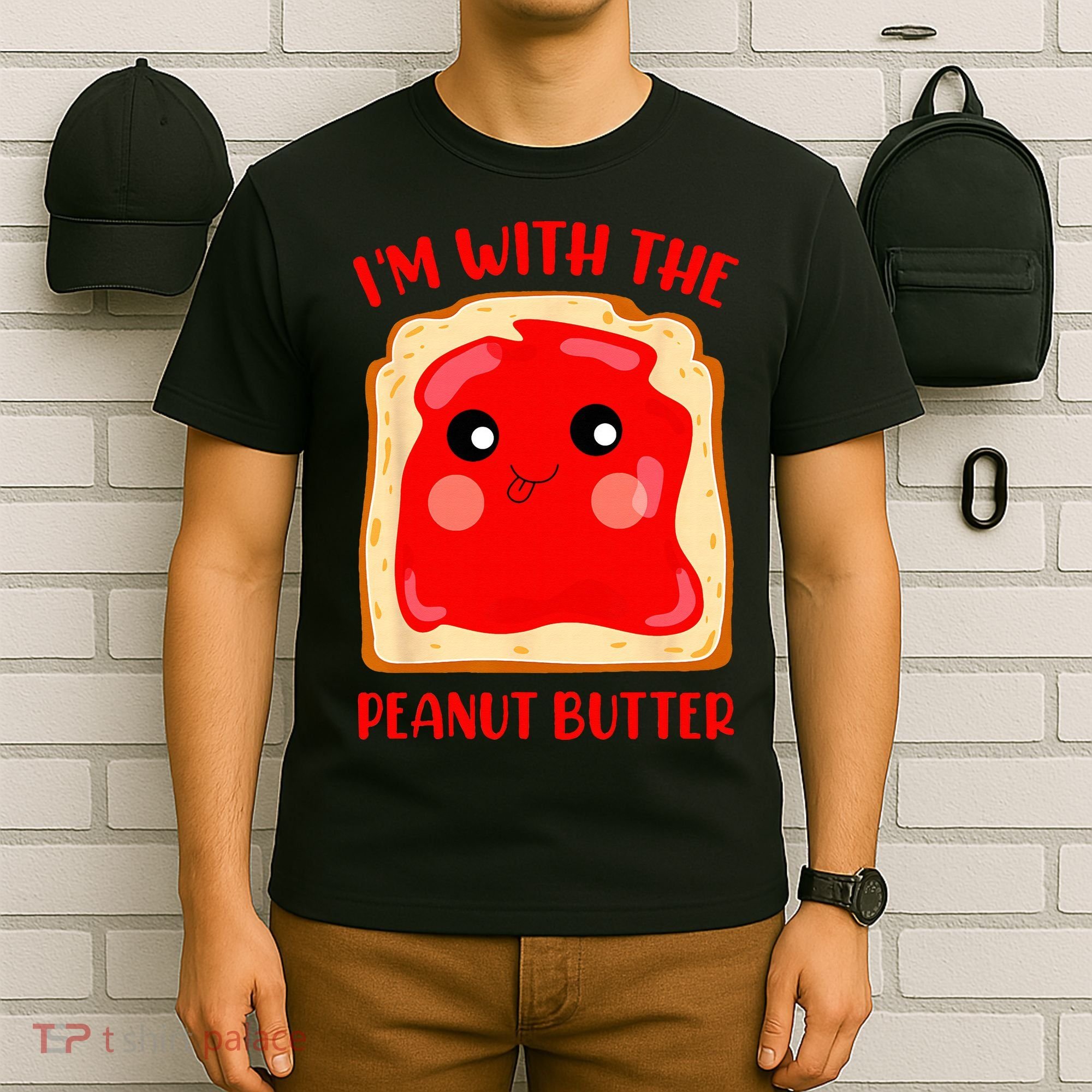 Im With The Peanut Butter Cute Couple Peanut Butter Jelly T-Shirt