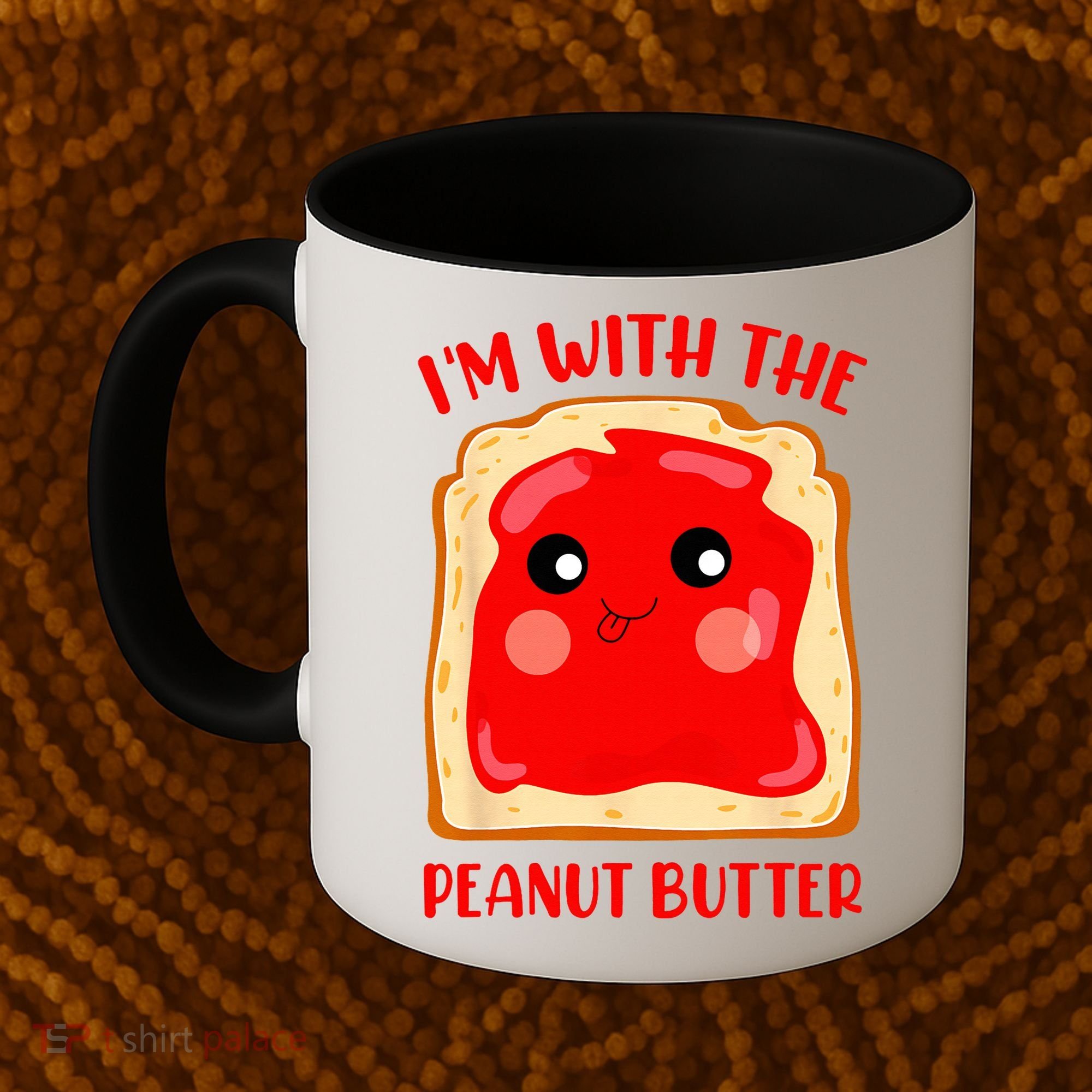 Im With The Peanut Butter Cute Couple Peanut Butter Jelly Coffee Mug