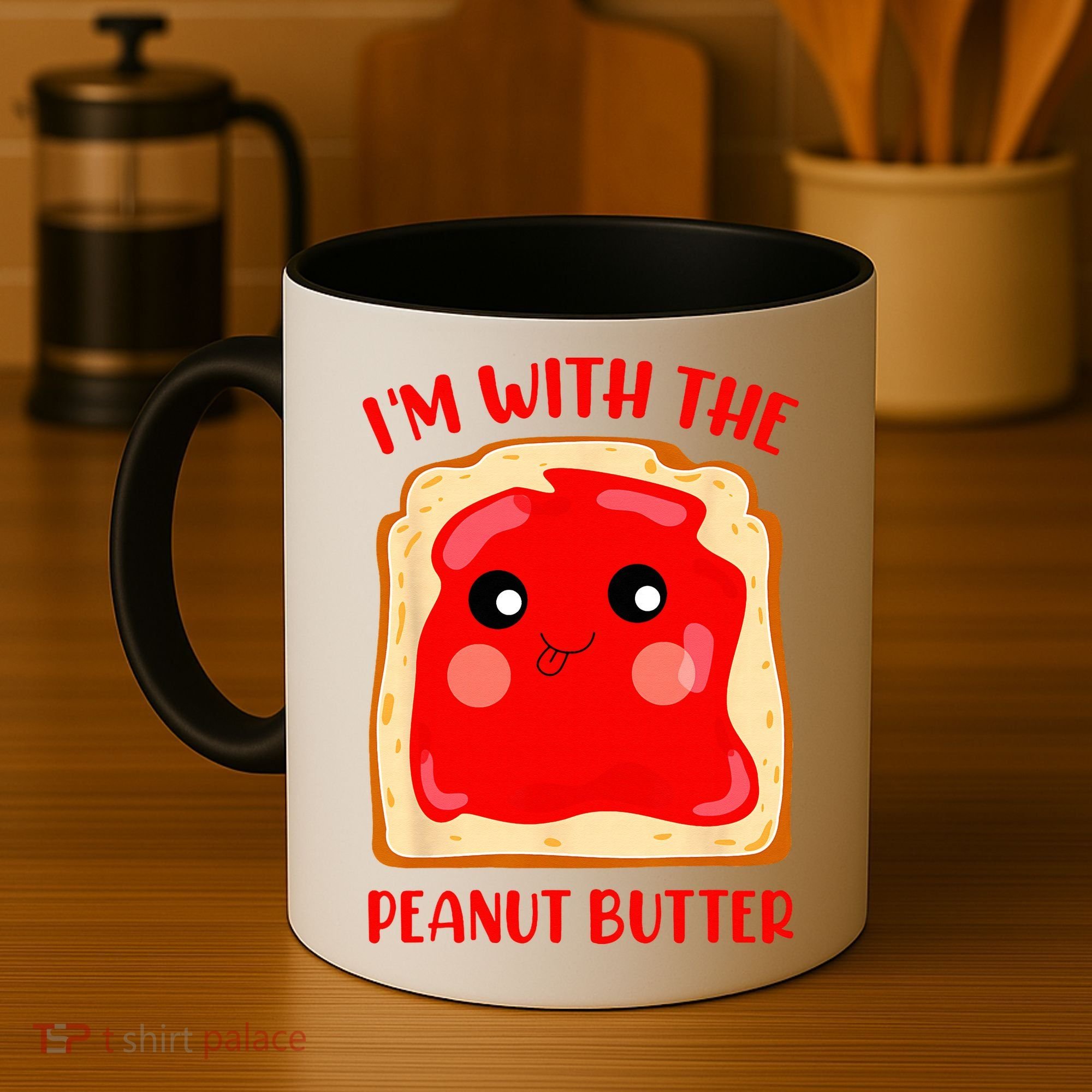 Im With The Peanut Butter Cute Couple Peanut Butter Jelly Coffee Mug