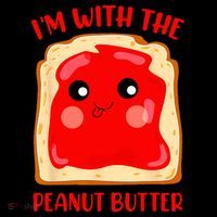 Im With The Peanut Butter Cute Couple Peanut Butter Jelly Coffee Mug thumb 5