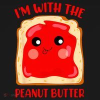 Im With The Peanut Butter Cute Couple Peanut Butter Jelly Women's Hoodie thumb 2