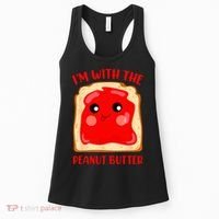 Im With The Peanut Butter Cute Couple Peanut Butter Jelly Women's Tank Top thumb 0