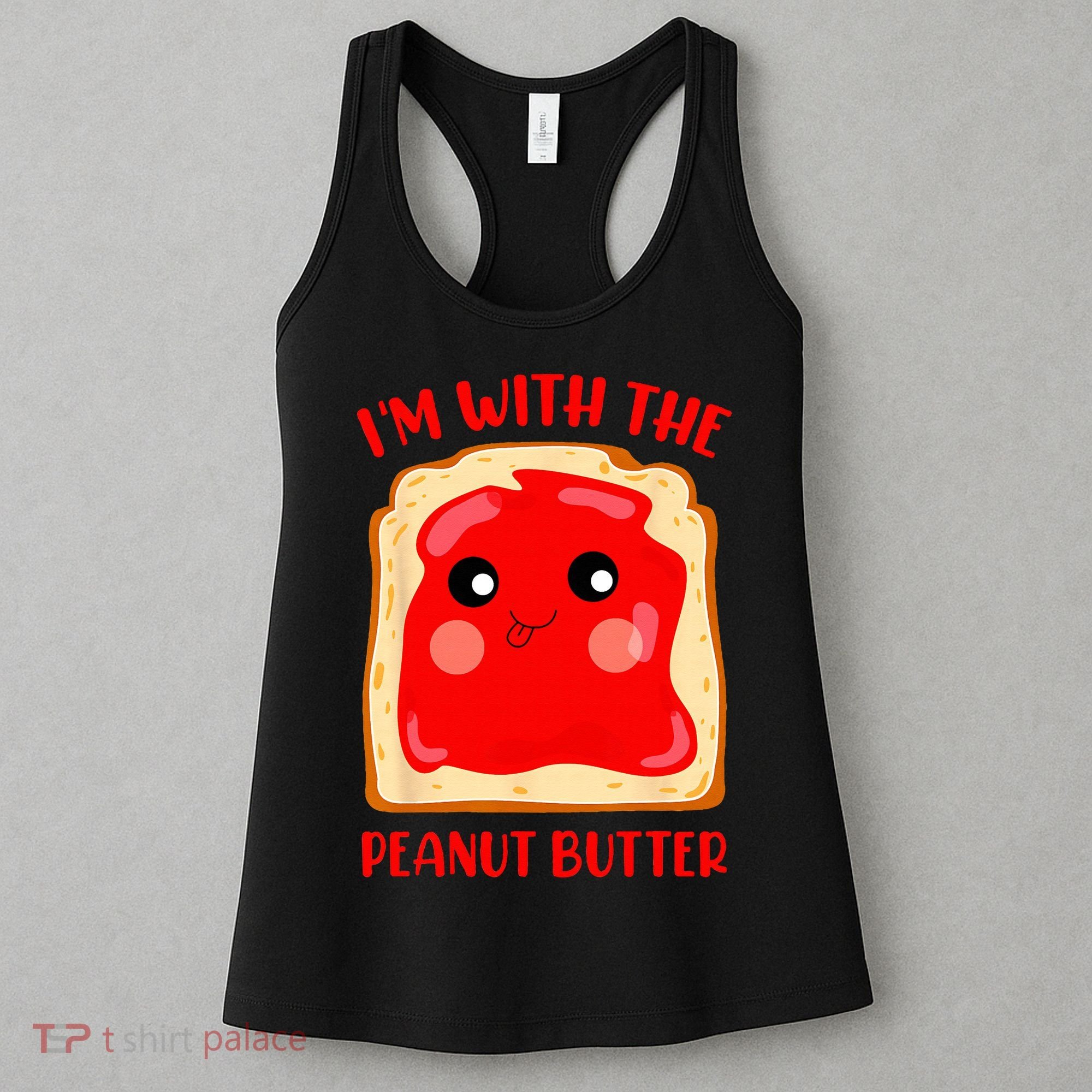 Im With The Peanut Butter Cute Couple Peanut Butter Jelly Women's Tank Top