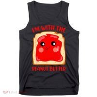 Im With The Peanut Butter Cute Couple Peanut Butter Jelly Tank Top thumb 0