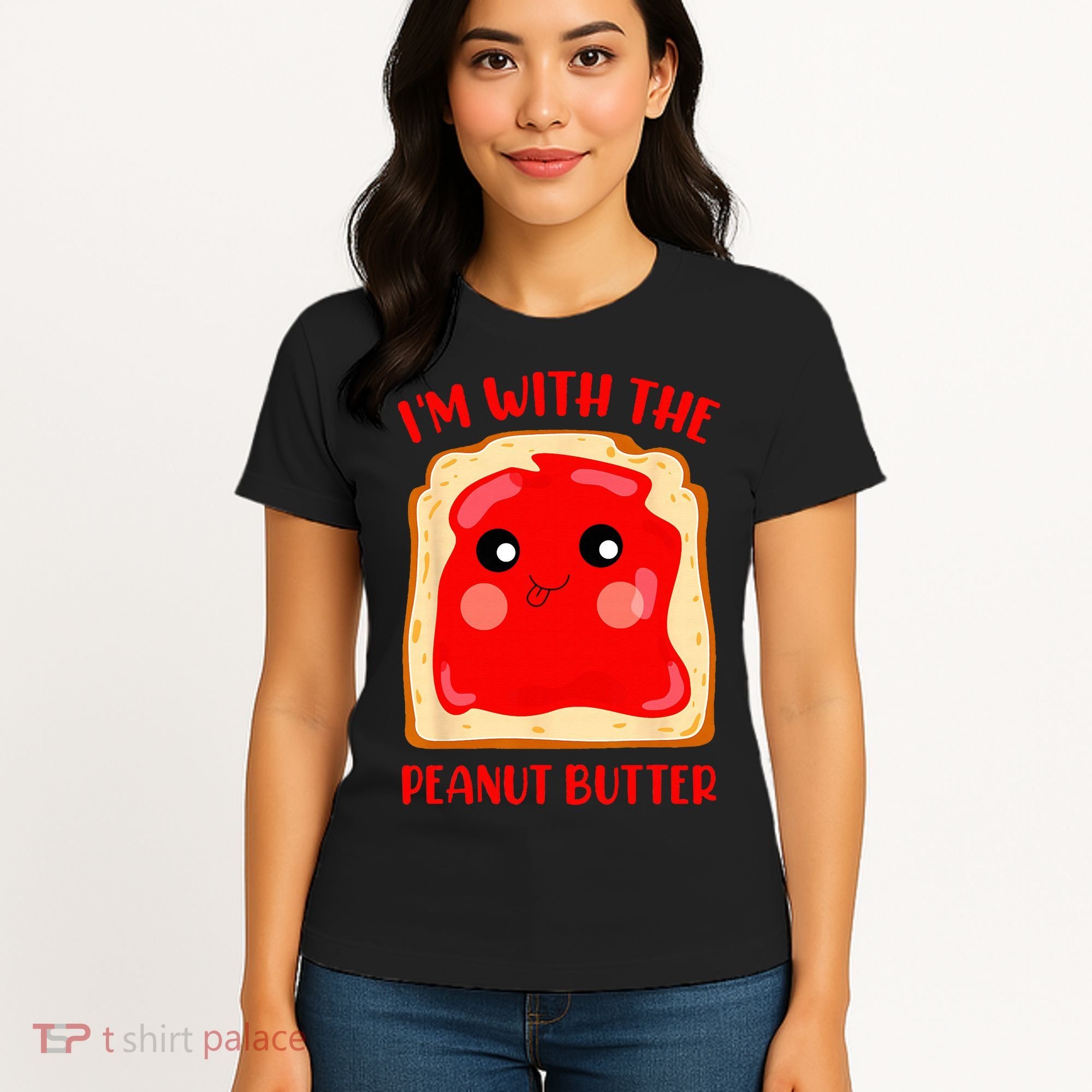Im With The Peanut Butter Cute Couple Peanut Butter Jelly Women's T-Shirt