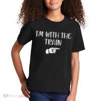 Im With The Train Kids T-Shirt thumb 2