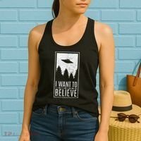 I Want To Believe Ufo Alien Hunter Conspiracy Theorist Women's Tank Top thumb 2