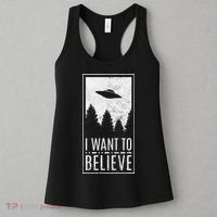 I Want To Believe Ufo Alien Hunter Conspiracy Theorist Women's Tank Top thumb 3