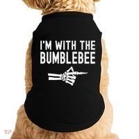 IM With The Bumblebee Funny Skeleton Halloween Couples Doggie Tank thumb 0
