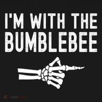 IM With The Bumblebee Funny Skeleton Halloween Couples Women's Hoodie thumb 2
