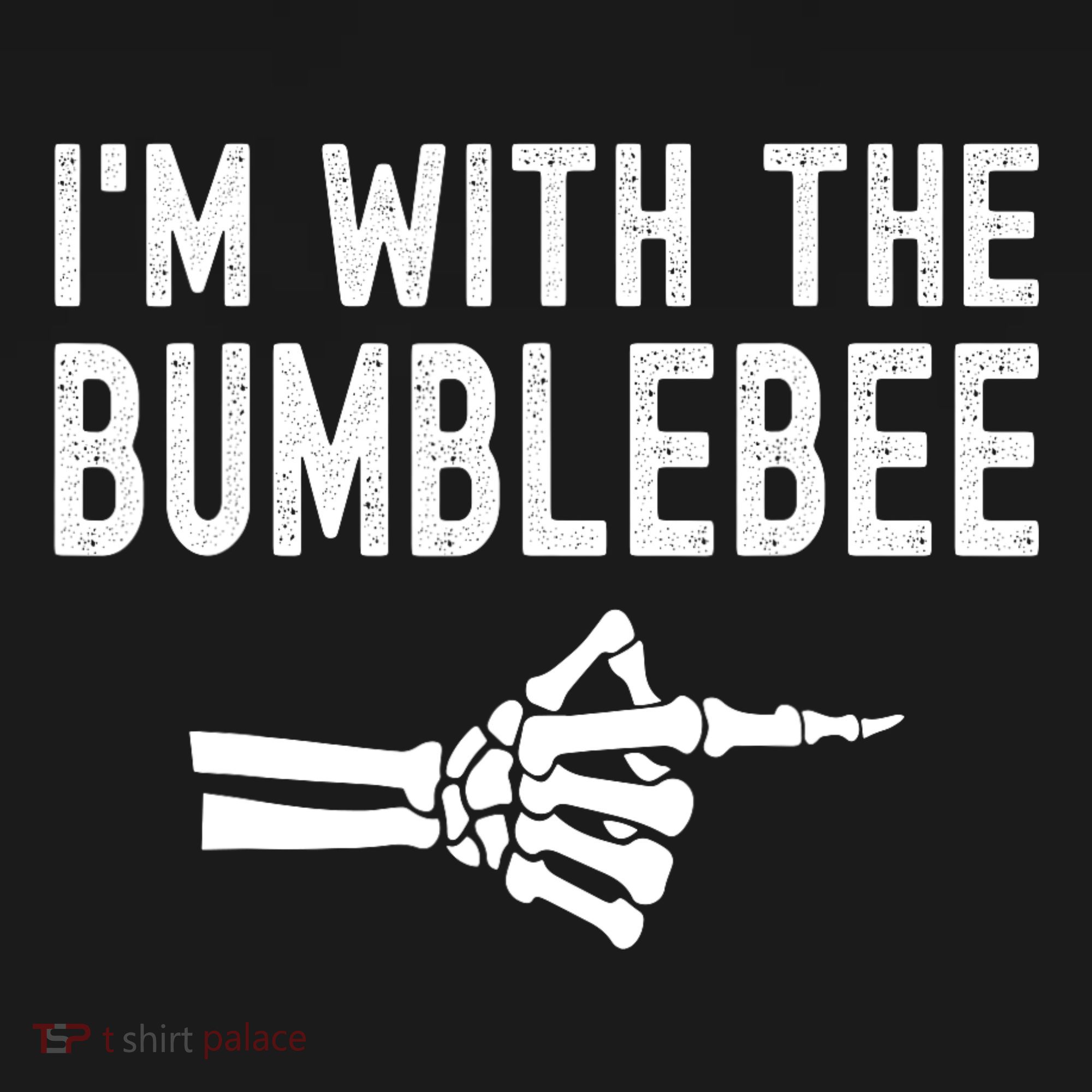 IM With The Bumblebee Funny Skeleton Halloween Couples Women's Hoodie