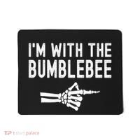 IM With The Bumblebee Funny Skeleton Halloween Couples Mousepad thumb 0
