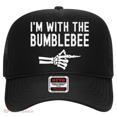 IM With The Bumblebee Funny Skeleton Halloween Couples Hat