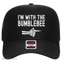 IM With The Bumblebee Funny Skeleton Halloween Couples Hat thumb 0