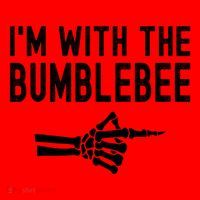IM With The Bumblebee Funny Skeleton Halloween Couples Santa Hat thumb 1