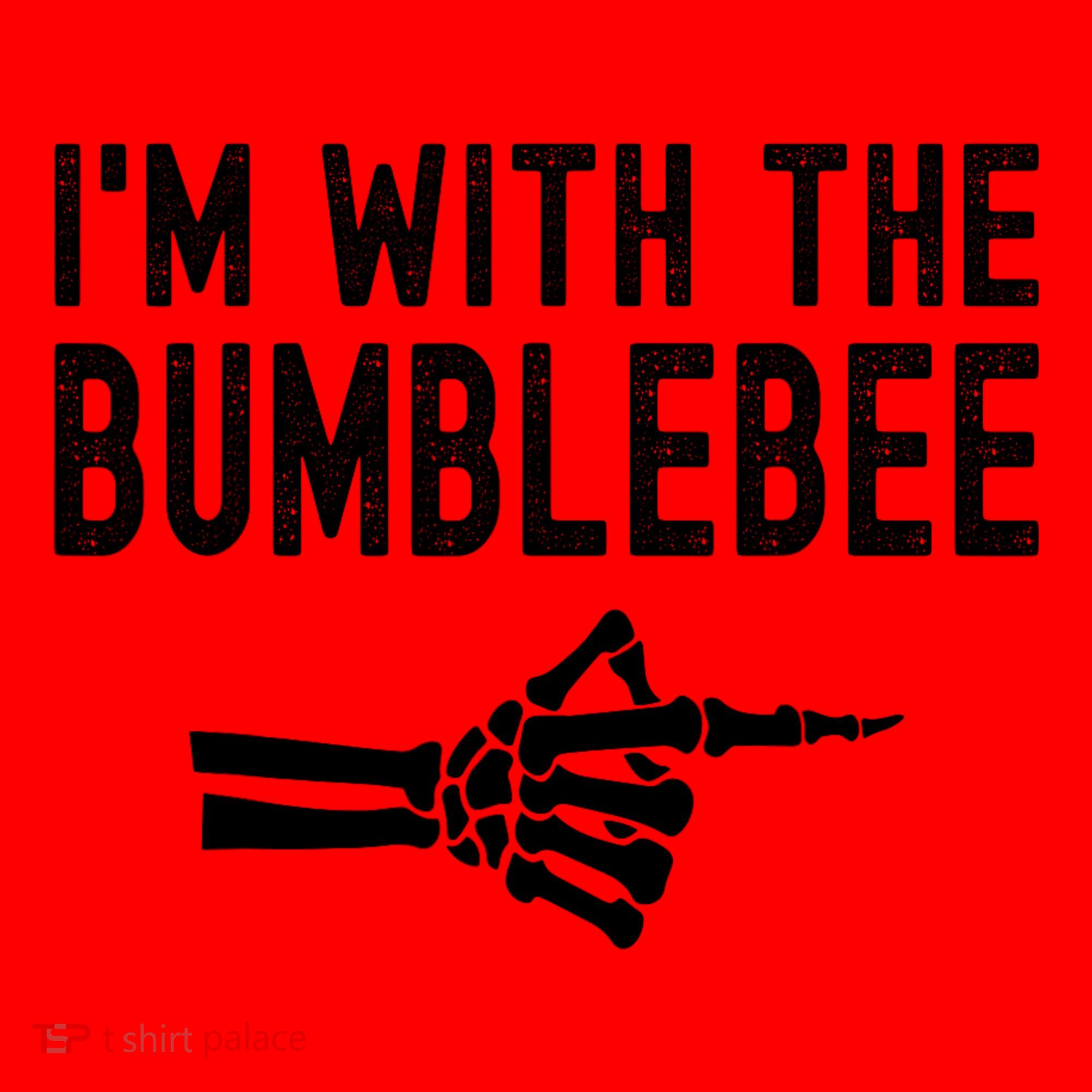 IM With The Bumblebee Funny Skeleton Halloween Couples Santa Hat