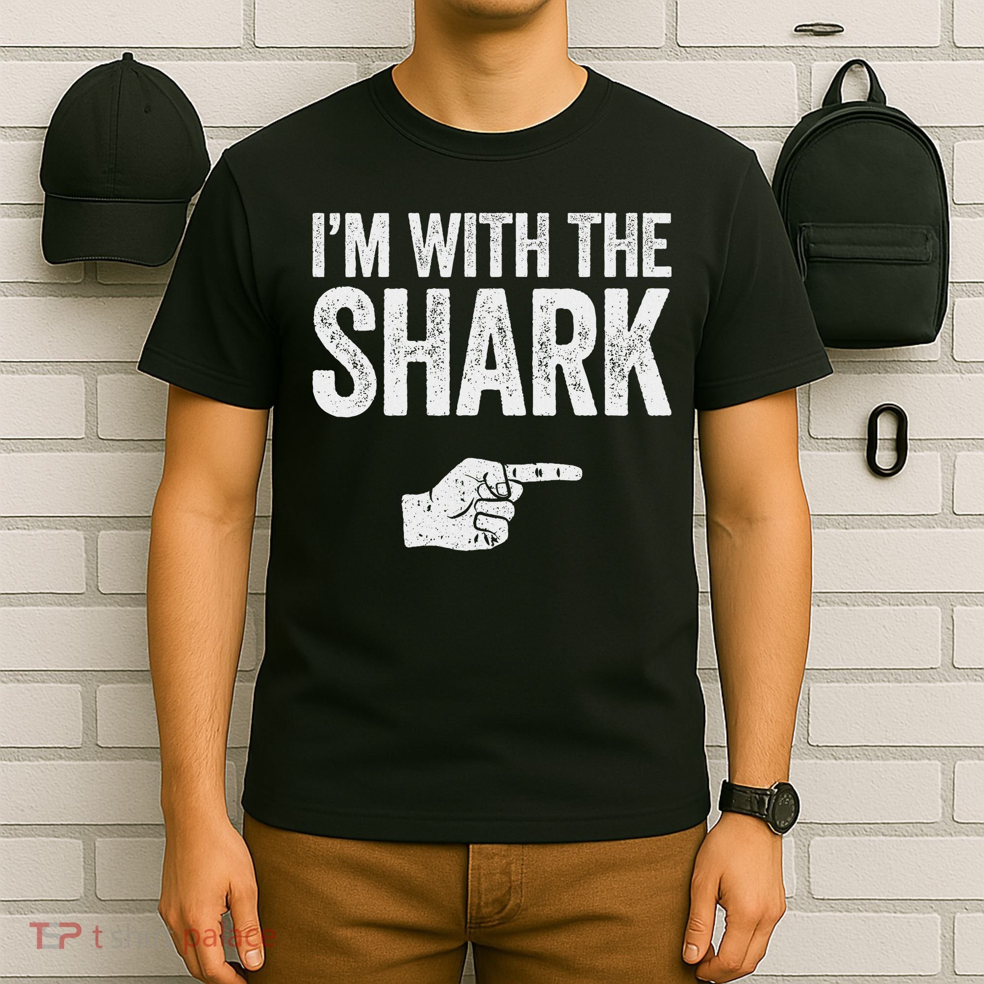 I'm With The Shark Matching Shark Costume T-Shirt
