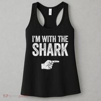 I'm With The Shark Matching Shark Costume Women's Tank Top thumb 3
