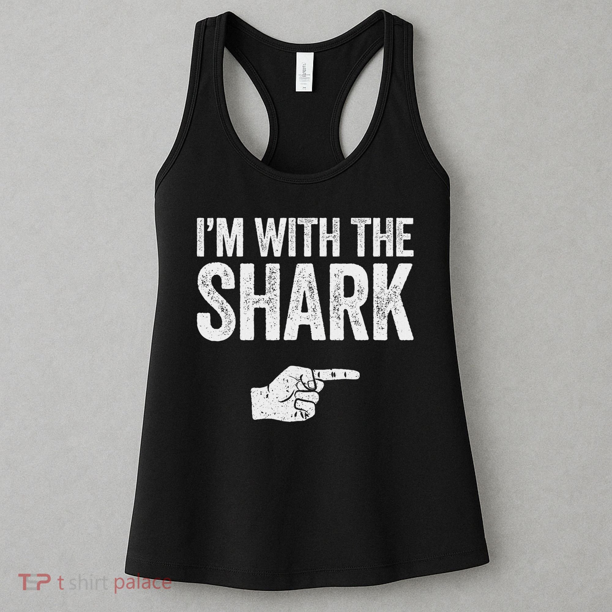 I'm With The Shark Matching Shark Costume Women's Tank Top