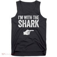 I'm With The Shark Matching Shark Costume Tank Top thumb 0