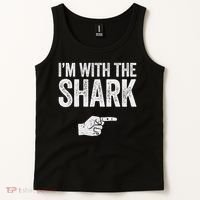 I'm With The Shark Matching Shark Costume Tank Top thumb 2