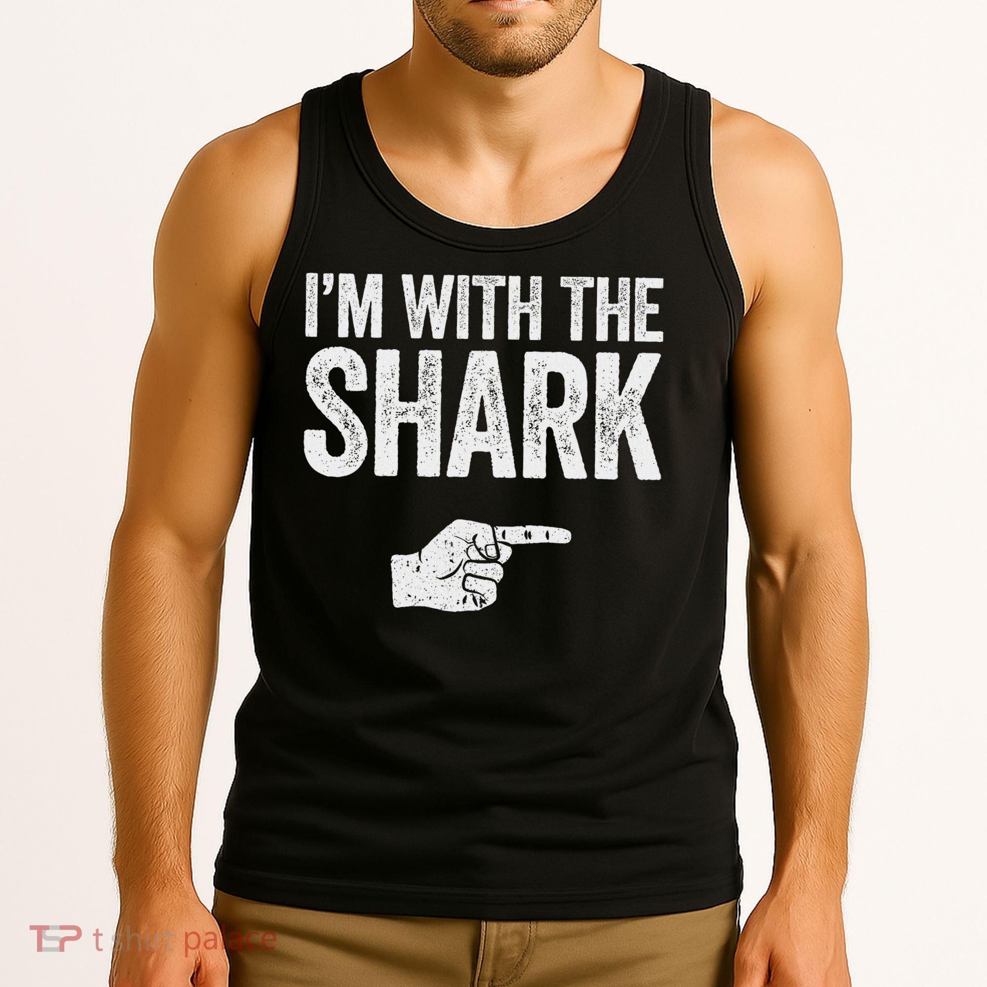 I'm With The Shark Matching Shark Costume Tank Top