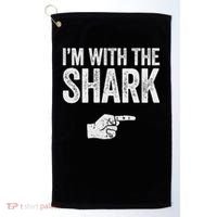 I'm With The Shark Matching Shark Costume Golf Towel thumb 0