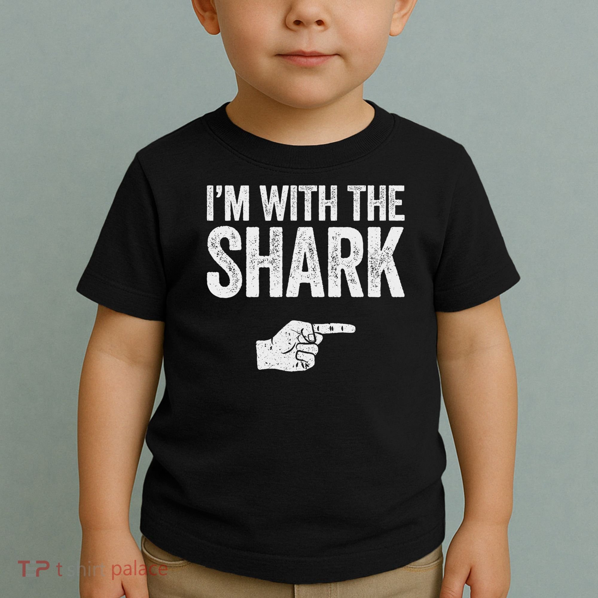 I'm With The Shark Matching Shark Costume Toddler T-Shirt