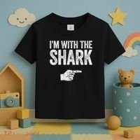 I'm With The Shark Matching Shark Costume Toddler T-Shirt thumb 3