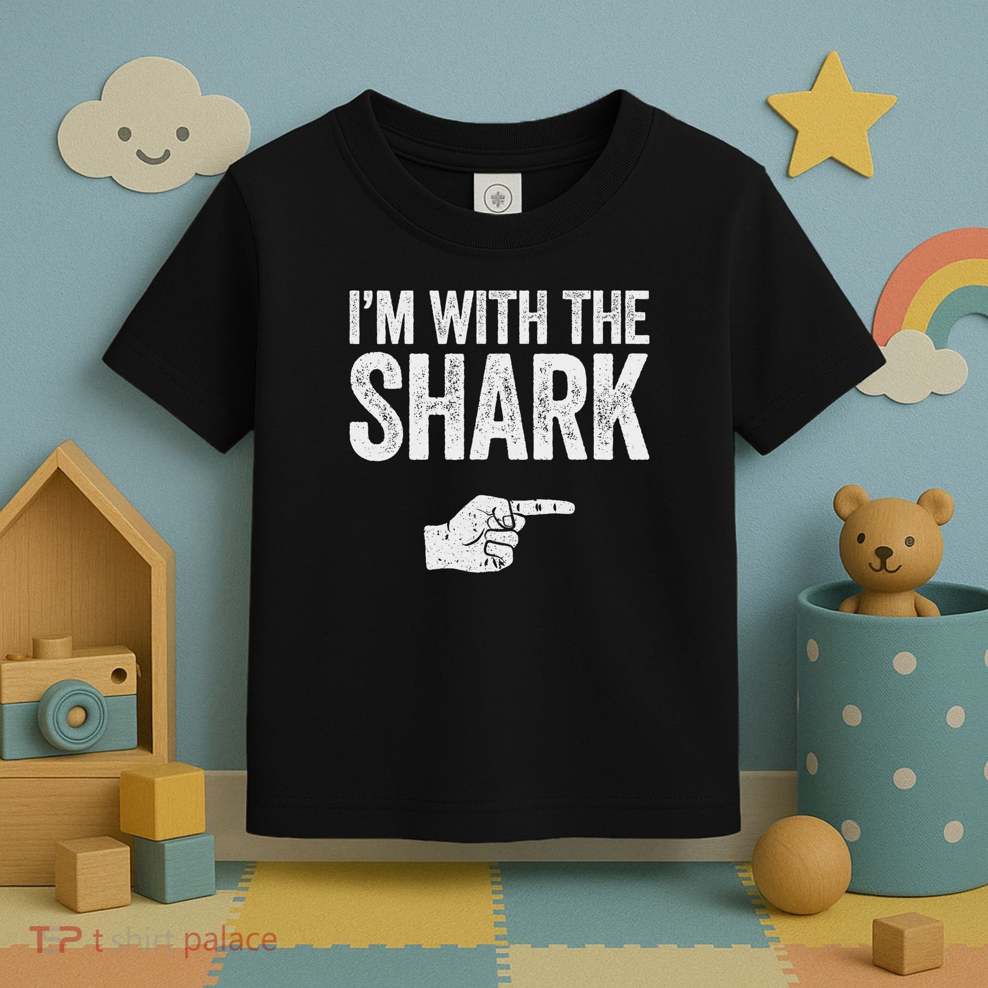 I'm With The Shark Matching Shark Costume Toddler T-Shirt