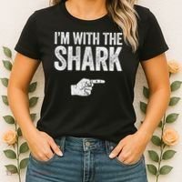 I'm With The Shark Matching Shark Costume Women's T-Shirt thumb 2