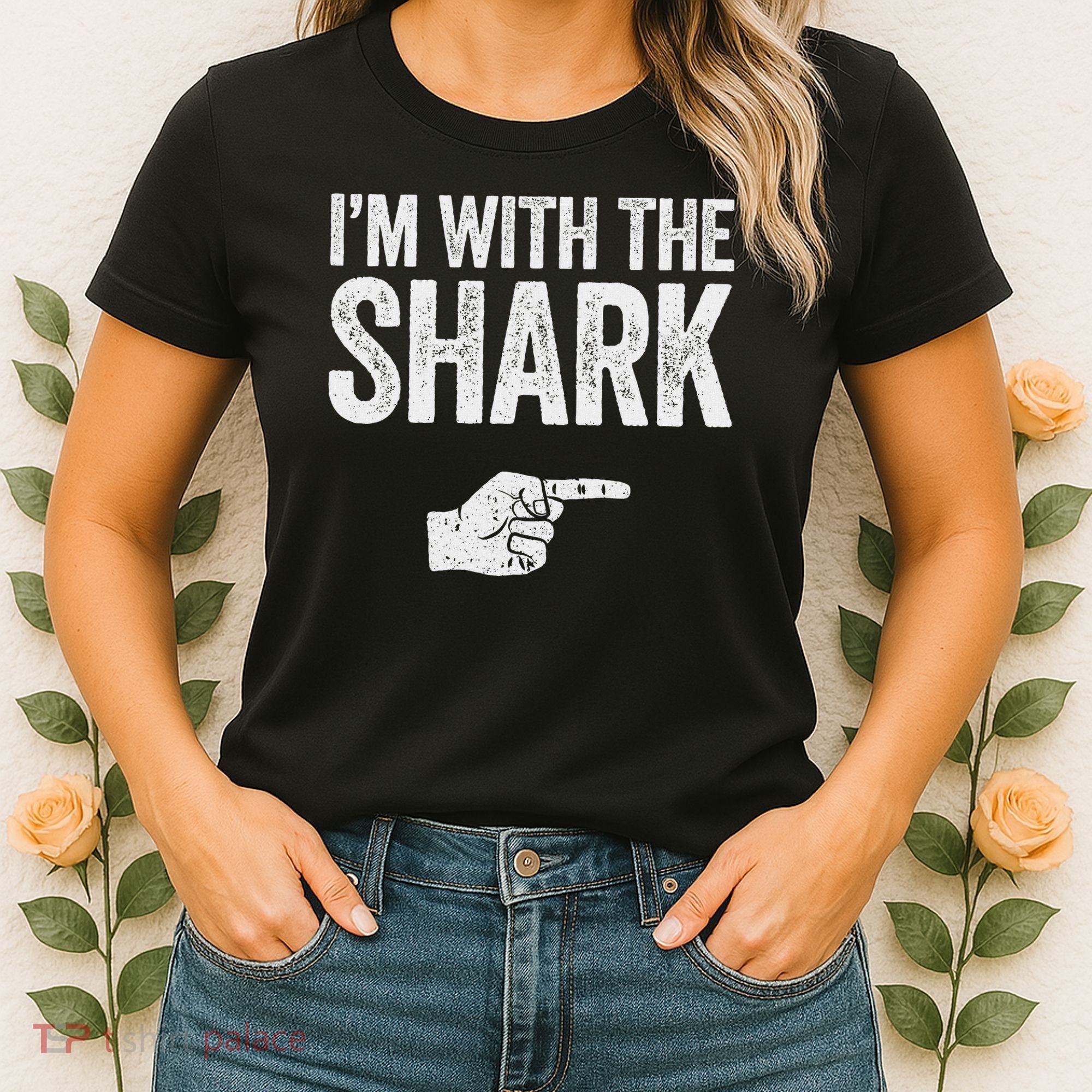 I'm With The Shark Matching Shark Costume Women's T-Shirt