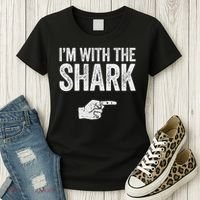 I'm With The Shark Matching Shark Costume Women's T-Shirt thumb 3