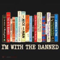 I'm With The Banned Read Banned Books USA-Made Doggie Bandana thumb 2