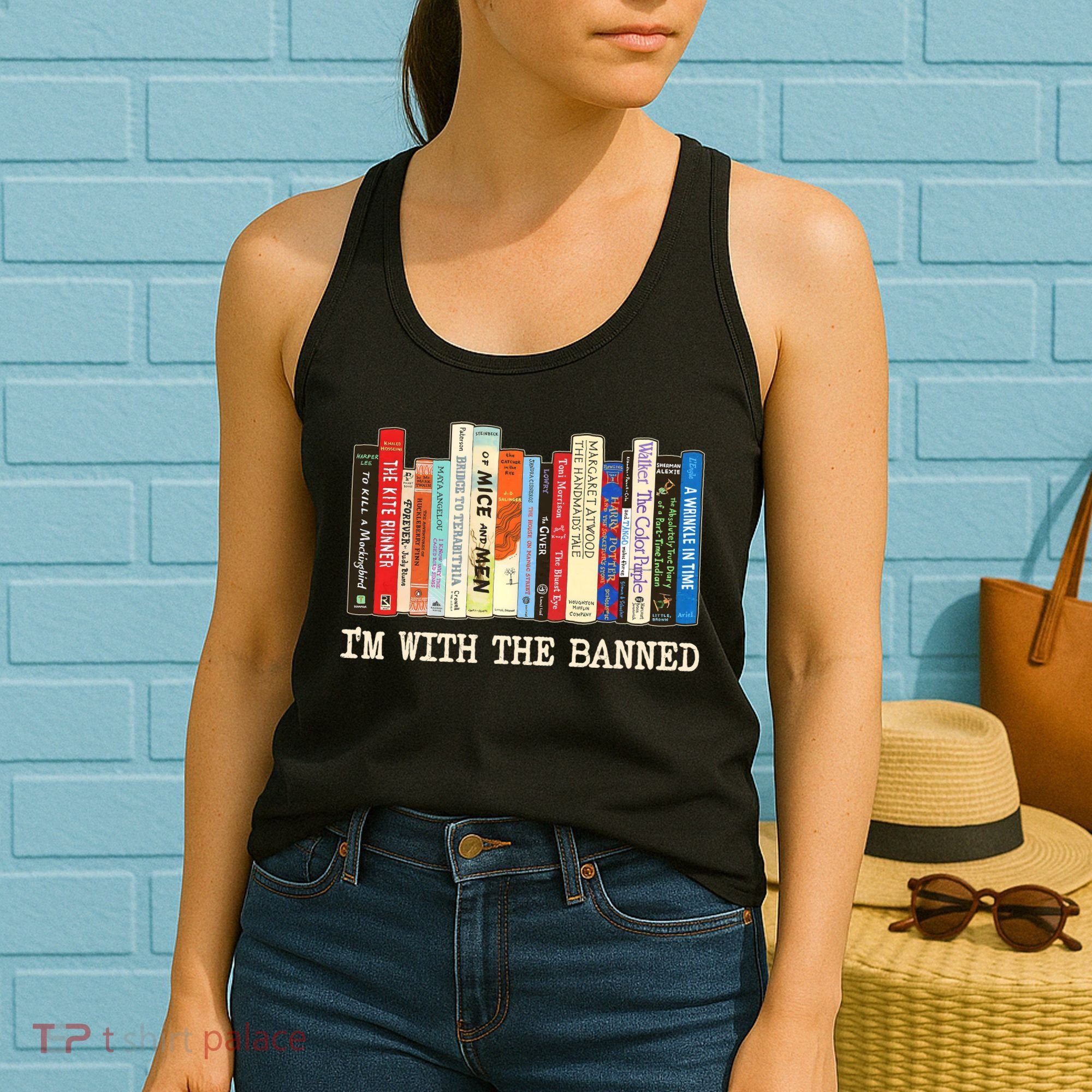 I'm With The Banned Read Banned Books Women's Tank Top