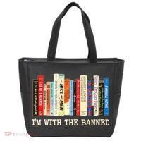 I'm With The Banned Read Banned Books Tote Bag thumb 0