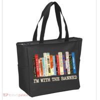 I'm With The Banned Read Banned Books Tote Bag thumb 2
