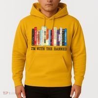 I'm With The Banned Read Banned Books Hoodie thumb 2