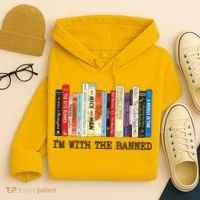 I'm With The Banned Read Banned Books Hoodie thumb 4