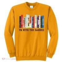 I'm With The Banned Read Banned Books Sweatshirt thumb 0
