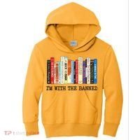 I'm With The Banned Read Banned Books Kids Hoodie thumb 0