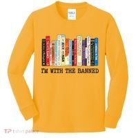 I'm With The Banned Read Banned Books Kids Long Sleeve Shirt thumb 0