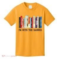 I'm With The Banned Read Banned Books Kids T-Shirt thumb 0